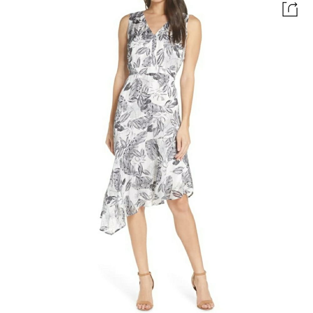 Sam Edelman Floral Asymmetrical Dress size 10